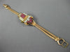 ANTIQUE BULOVA 2.55CT OLD MINE DIAMOND & AAA RUBY 14KT ROSE GOLD WATCH BRACELET