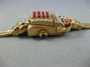 ANTIQUE BULOVA 2.55CT OLD MINE DIAMOND & AAA RUBY 14KT ROSE GOLD WATCH BRACELET