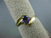 0.52CT DIAMOND & AAA PEAR SHAPE AMETHYST 14KT YELLOW GOLD 3D 3 STONE PROMISE RING