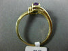 0.52CT DIAMOND & AAA PEAR SHAPE AMETHYST 14KT YELLOW GOLD 3D 3 STONE PROMISE RING