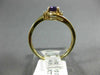 0.52CT DIAMOND & AAA PEAR SHAPE AMETHYST 14KT YELLOW GOLD 3D 3 STONE PROMISE RING