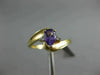 0.52CT DIAMOND & AAA PEAR SHAPE AMETHYST 14KT YELLOW GOLD 3D 3 STONE PROMISE RING
