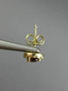 ESTATE .68CT DIAMOND & AAA GARNET 14KT YELLOW GOLD ROUND HALO STUD EARRINGS