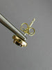 ESTATE .68CT DIAMOND & AAA GARNET 14KT YELLOW GOLD ROUND HALO STUD EARRINGS