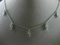 .23CT DIAMOND 18KT WHITE GOLD 3D ZIG ZAG BY THE YARD LIGHTNING STRICK NECKLACE