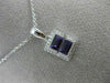 .72CT DIAMOND & AAA AMETHYST 14K WHITE GOLD 3D RECTANGULAR ILLUSION LOVE PENDANT