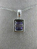 .72CT DIAMOND & AAA AMETHYST 14K WHITE GOLD 3D RECTANGULAR ILLUSION LOVE PENDANT