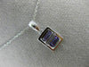 .72CT DIAMOND & AAA AMETHYST 14K WHITE GOLD 3D RECTANGULAR ILLUSION LOVE PENDANT