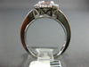 WIDE 1.30CT DIAMOND & AAA MORGANITE 14K WHITE GOLD HALO FILIGREE ENGAGEMENT RING