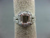 WIDE 1.30CT DIAMOND & AAA MORGANITE 14K WHITE GOLD HALO FILIGREE ENGAGEMENT RING