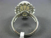 LARGE 5.39CT DIAMOND & AAA OVAL OPAL 14KT WHITE GOLD DOUBLE OPEN FILIGREE RING