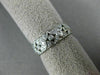 ANTIQUE .80CT OLD MINE DIAMOND PLATINUM HANDCRAFTED FILIGREE FLOWER WEDDING RING