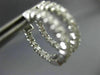 ESTATE 1.40CT DIAMOND 14KT WHITE GOLD DOUBLE SIDED HOOP HUGGIE EARRINGS #16569
