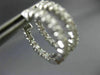 ESTATE 1.40CT DIAMOND 14KT WHITE GOLD DOUBLE SIDED HOOP HUGGIE EARRINGS #16569