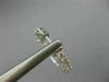 ESTATE 1.40CT DIAMOND 14KT WHITE GOLD DOUBLE SIDED HOOP HUGGIE EARRINGS #16569