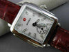 MICHELE .10CT DIAMOND STAINLESS STEEL 3D CLASSIC SQUARE DECO LADYS WATCH #26191