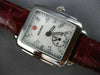 MICHELE .10CT DIAMOND STAINLESS STEEL 3D CLASSIC SQUARE DECO LADYS WATCH #26191