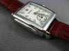 MICHELE .10CT DIAMOND STAINLESS STEEL 3D CLASSIC SQUARE DECO LADYS WATCH #26191