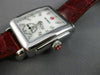 MICHELE .10CT DIAMOND STAINLESS STEEL 3D CLASSIC SQUARE DECO LADYS WATCH #26191