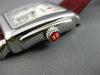 MICHELE .10CT DIAMOND STAINLESS STEEL 3D CLASSIC SQUARE DECO LADYS WATCH #26191