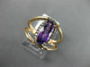 LARGE 1.47CT CHOCOLATE FANCY DIAMOND & AAA AMETHYST 14KT ROSE & BLACK GOLD RING