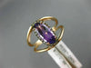 LARGE 1.47CT CHOCOLATE FANCY DIAMOND & AAA AMETHYST 14KT ROSE & BLACK GOLD RING
