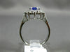LARGE 2.0CT DIAMOND & AAA OVAL TANZANITE 14KT WHITE GOLD FLOWER ENGAGEMENT RING