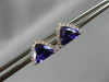 1.25CT DIAMOND & AAA AMETHYST 14KT ROSE GOLD SEMI MOON ILLUSION HANGING EARRINGS