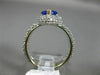 LARGE 2.75CT DIAMOND & AAA PEAR SHAPE TANZANITE 14KT WHITE GOLD ENGAGEMENT RING