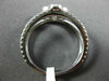 ESTATE WIDE .98CT ROUND DIAMOND 18K WHITE GOLD 3D FLOWER MILGRAIN LOVE FUN RING