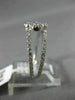 ESTATE WIDE .98CT ROUND DIAMOND 18K WHITE GOLD 3D FLOWER MILGRAIN LOVE FUN RING