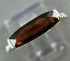 1.81CT DIAMOND & AAA EXTRA FACET CUSHION CUT GARNET 14KT YELLOW GOLD 3D FUN RING