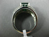 WIDE 2.20CT DIAMOND & AAA EMERALD 14KT WHITE GOLD 3D SEMI BEZEL ANNIVERSARY RING