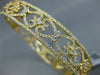 WIDE 1.79CT DIAMOND 18K YELLOW GOLD 3D MULTI HEART OPEN FILIGREE BANGLE BRACELET