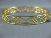 WIDE 1.79CT DIAMOND 18K YELLOW GOLD 3D MULTI HEART OPEN FILIGREE BANGLE BRACELET