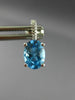 ESTATE 2.02CT DIAMOND & AAA BLUE TOPAZ 14KT WHITE GOLD 3D OVAL HANGING EARRINGS