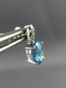 ESTATE 2.02CT DIAMOND & AAA BLUE TOPAZ 14KT WHITE GOLD 3D OVAL HANGING EARRINGS