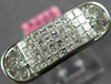 WIDE 1.04CT DIAMOND 18KT WHITE GOLD 3D ROUND PRINCESS & BAGUETTE OVAL MENS RING