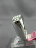 WIDE 1.04CT DIAMOND 18KT WHITE GOLD 3D ROUND PRINCESS & BAGUETTE OVAL MENS RING