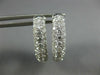 WIDE 2.0CT DIAMOND 18K WHITE GOLD MULTI ROW OVAL INSIDE OUT HOOP HUGGIE EARRINGS