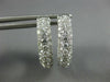 WIDE 2.0CT DIAMOND 18K WHITE GOLD MULTI ROW OVAL INSIDE OUT HOOP HUGGIE EARRINGS
