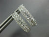 WIDE 2.0CT DIAMOND 18K WHITE GOLD MULTI ROW OVAL INSIDE OUT HOOP HUGGIE EARRINGS