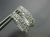 WIDE 2.0CT DIAMOND 18K WHITE GOLD MULTI ROW OVAL INSIDE OUT HOOP HUGGIE EARRINGS