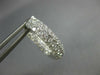WIDE 2.0CT DIAMOND 18K WHITE GOLD MULTI ROW OVAL INSIDE OUT HOOP HUGGIE EARRINGS