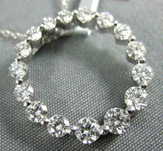.87CT DIAMOND 18K WHITE GOLD 3D ROUND SHARE PRONG CIRCLE OF LIFE JOURNEY PENDANT