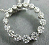 .87CT DIAMOND 18K WHITE GOLD 3D ROUND SHARE PRONG CIRCLE OF LIFE JOURNEY PENDANT
