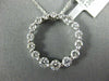 .87CT DIAMOND 18K WHITE GOLD 3D ROUND SHARE PRONG CIRCLE OF LIFE JOURNEY PENDANT