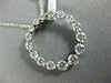 .87CT DIAMOND 18K WHITE GOLD 3D ROUND SHARE PRONG CIRCLE OF LIFE JOURNEY PENDANT