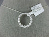 .87CT DIAMOND 18K WHITE GOLD 3D ROUND SHARE PRONG CIRCLE OF LIFE JOURNEY PENDANT