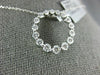 .87CT DIAMOND 18K WHITE GOLD 3D ROUND SHARE PRONG CIRCLE OF LIFE JOURNEY PENDANT